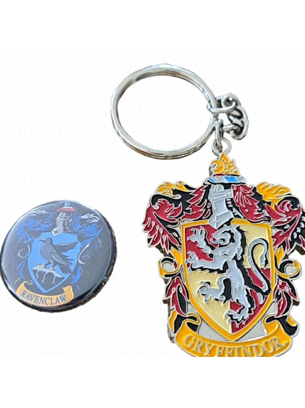 Harry Potter GRYFFINDOR Keychain and Ravenclaw Pin collectibles academia